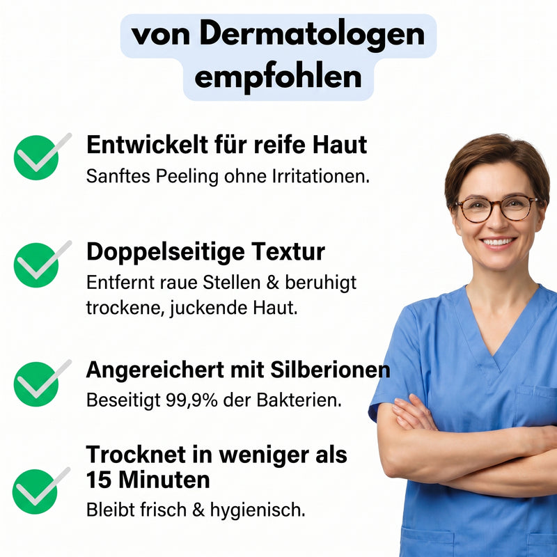 Rouva Antibakterielles Peeling-Duschtuch